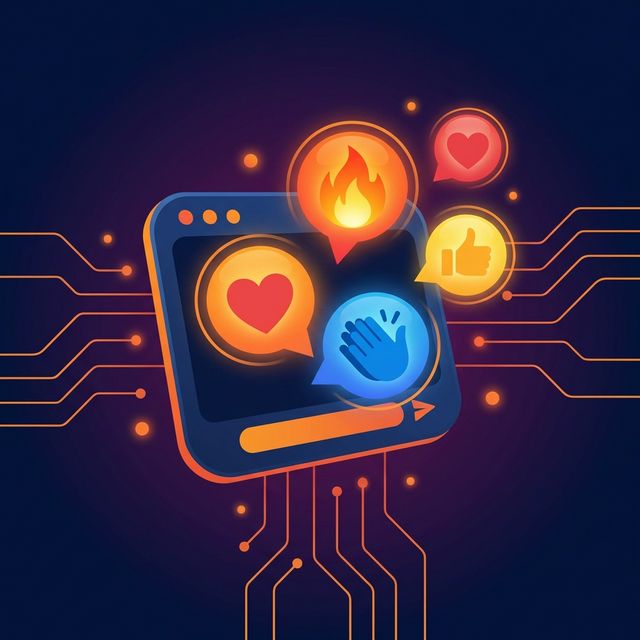 Telegram Auto Reaction Bot - colorful emoji reactions floating on a phone screen