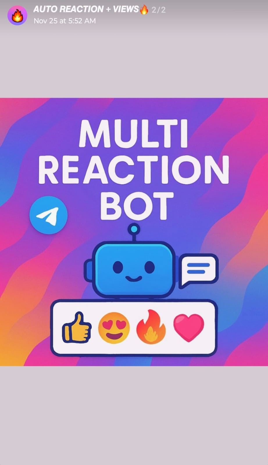 Cover image for Telegram Auto Reaction Bot article