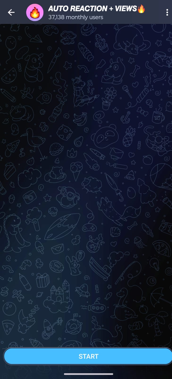 MBot START screen in Telegram